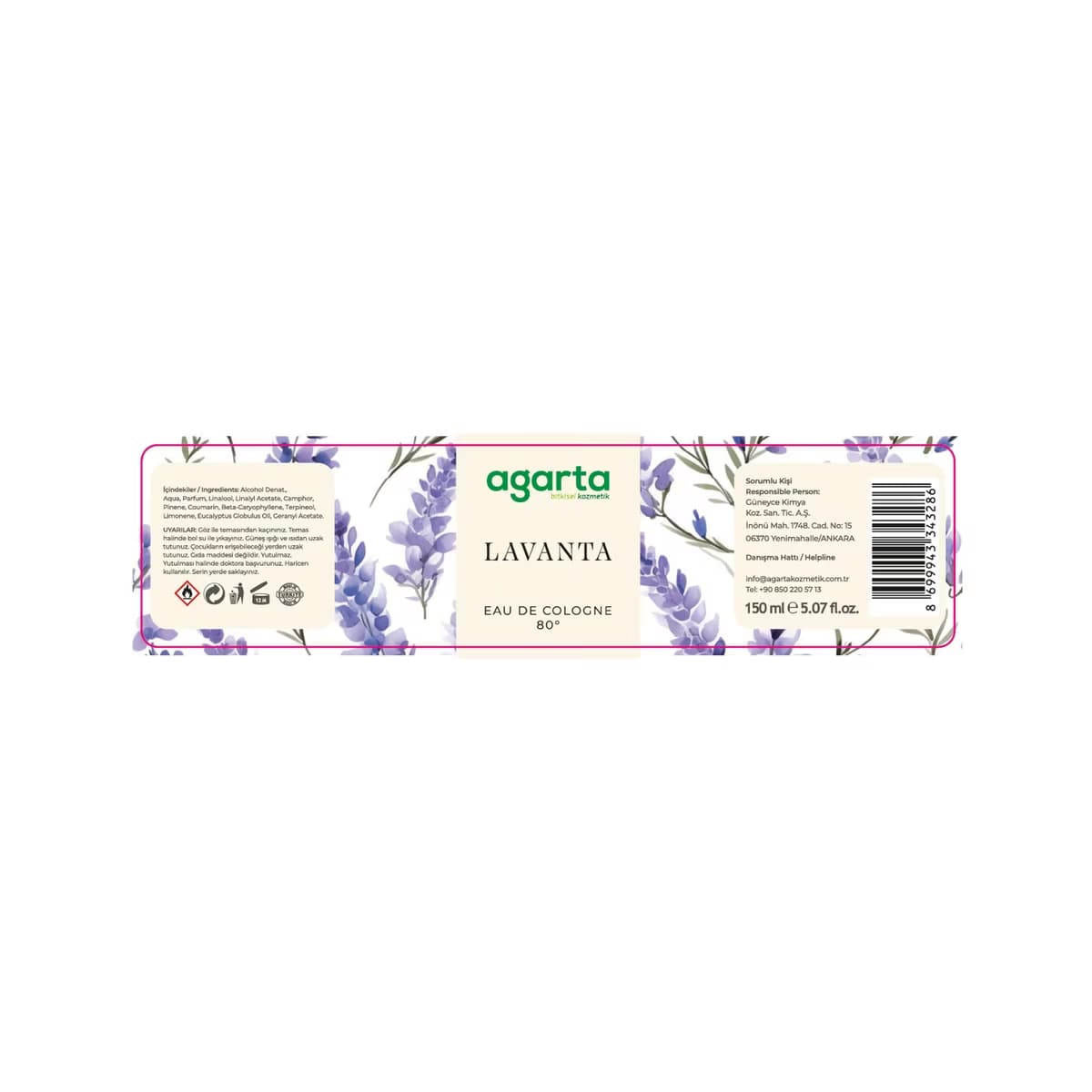 Agarta Lavanta Kolonyası 150 ml - Gratis 2
