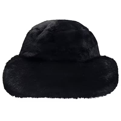 Eklips Şapka Bucket Peluş Siyah - Gratis