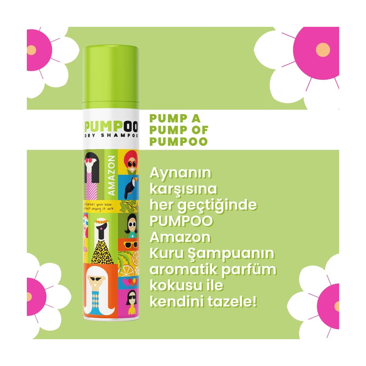 Pumpoo Kuru Şampuan Amazon 200 ml - Gratis 5
