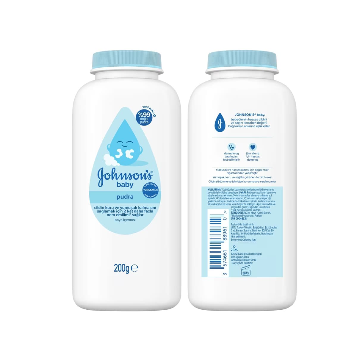 Johnson's Baby Pudra 200 gr - Gratis 2