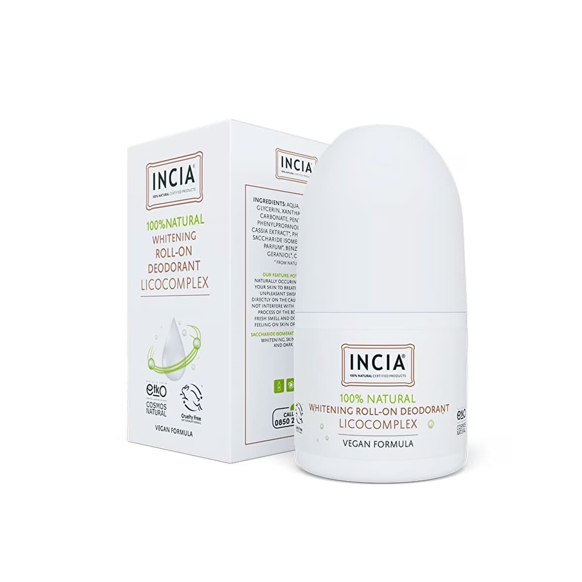 Incia Kadın Roll-On Whitening 50 ml - Gratis