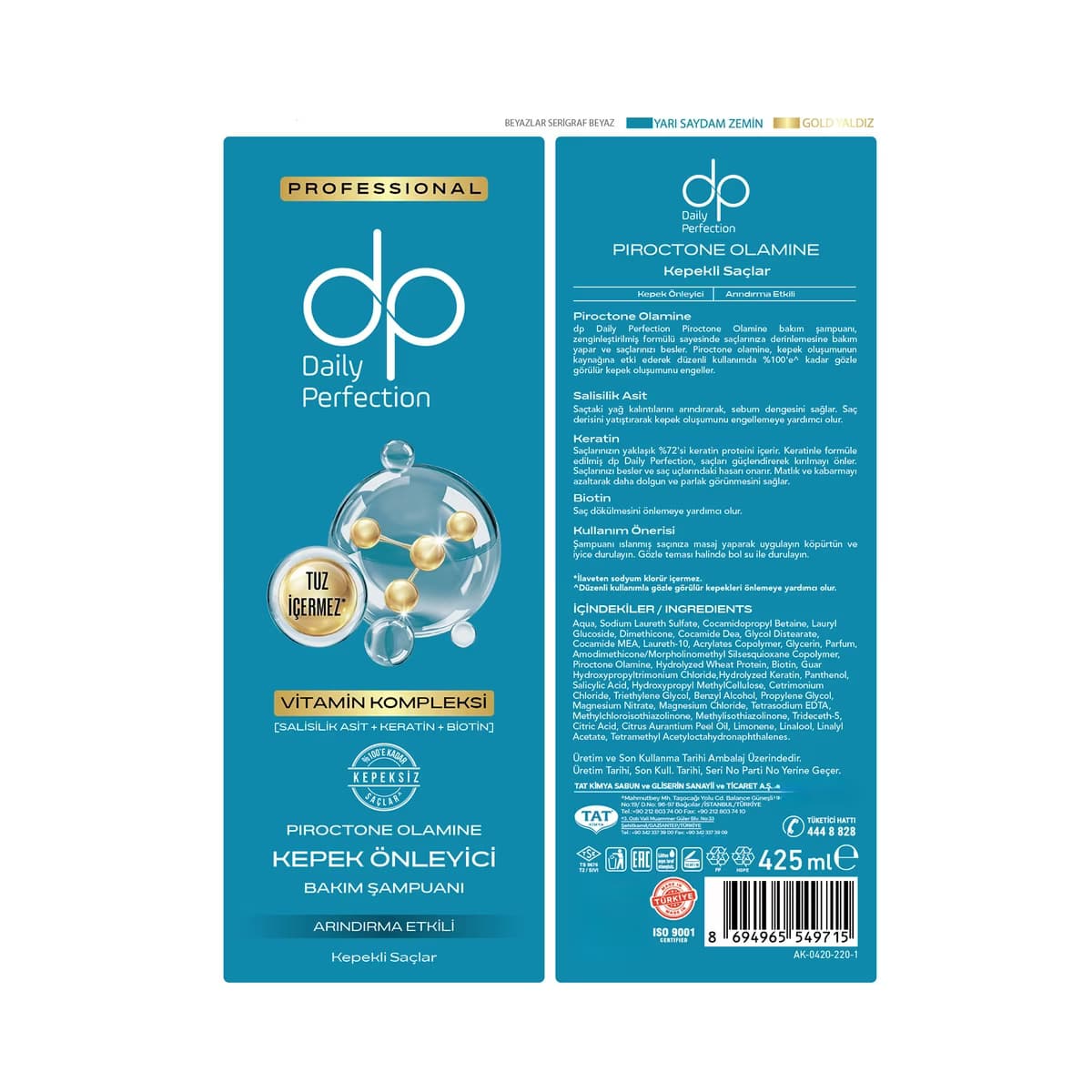 Dp Şampuan Kepek Önleyici 425 ml - Gratis 4