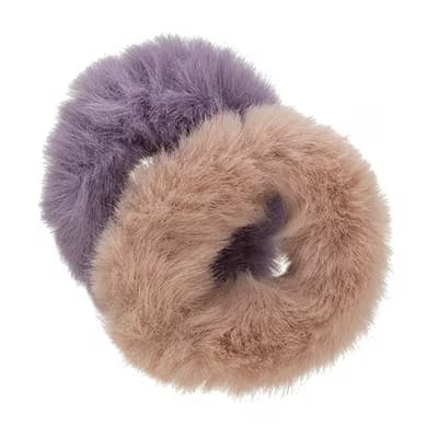 Eklips 2'li Peluş Toka Pembe Mor - Gratis