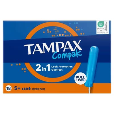 Tampax Compak Tampon Super+ 18'li - Gratis