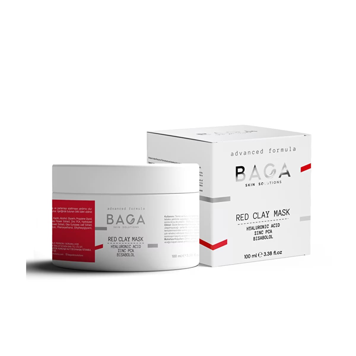 Baga Kırmızı Kil Maskesi 100 ml - Gratis