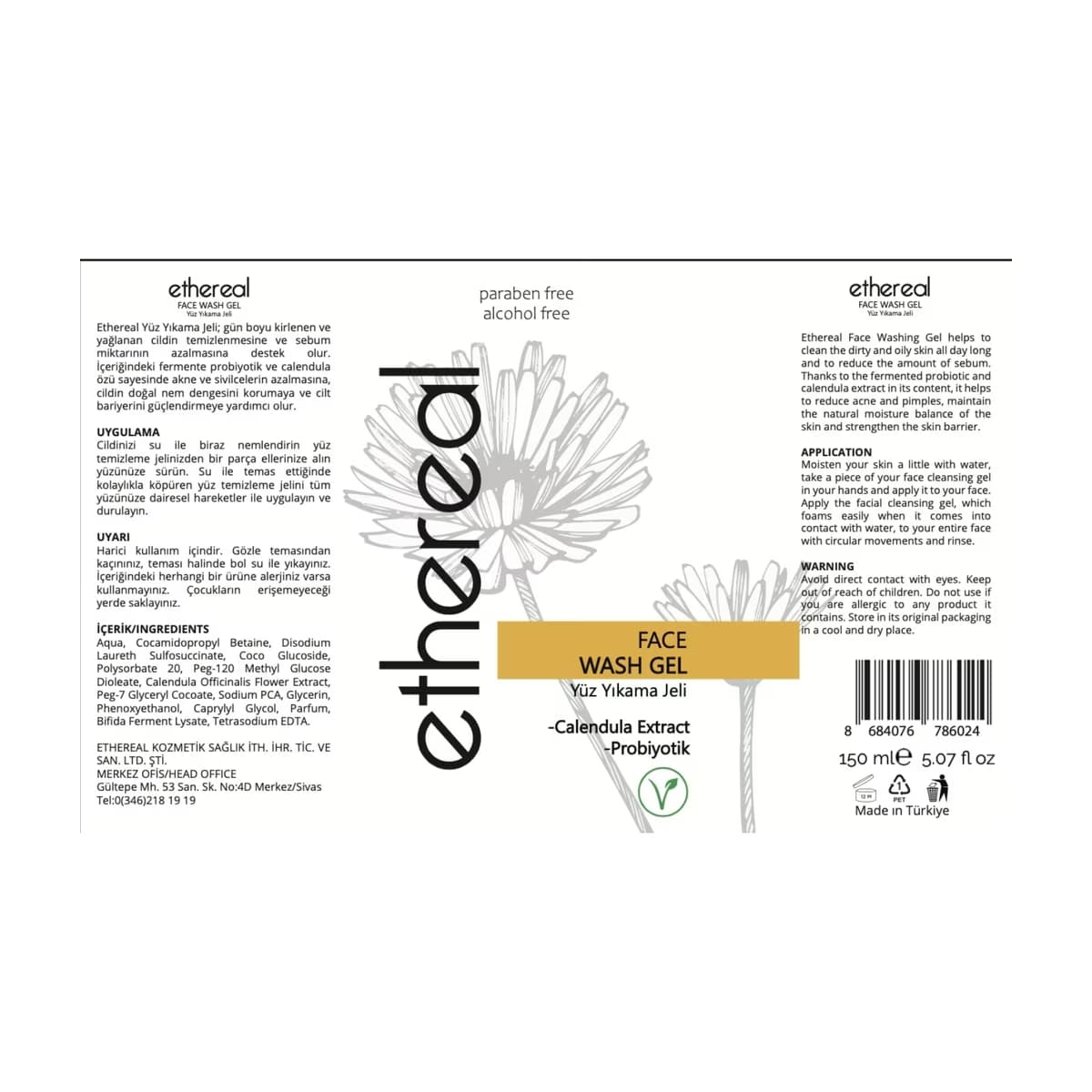 Ethereal Yüz Yıkama Jeli 150 ml - Gratis 2