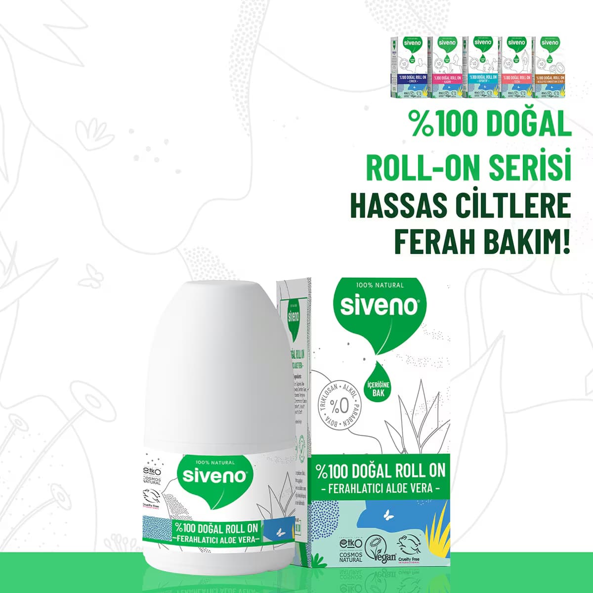 Siveno Doğal Roll On Aleovera 50 ml 4