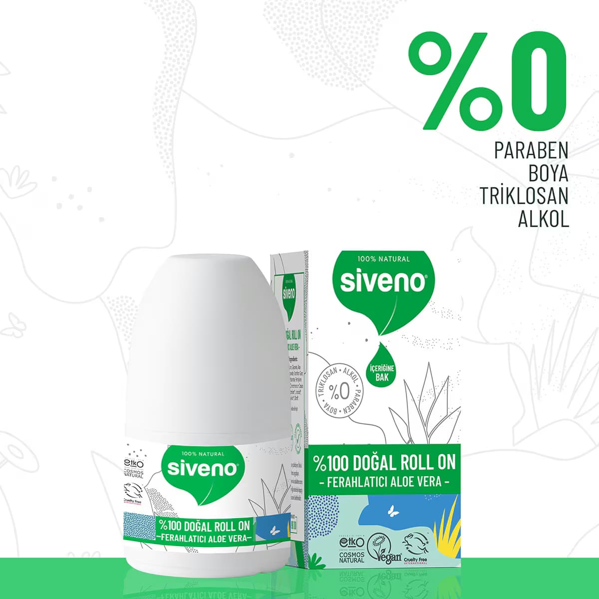 Siveno Doğal Roll On Aleovera 50 ml 5
