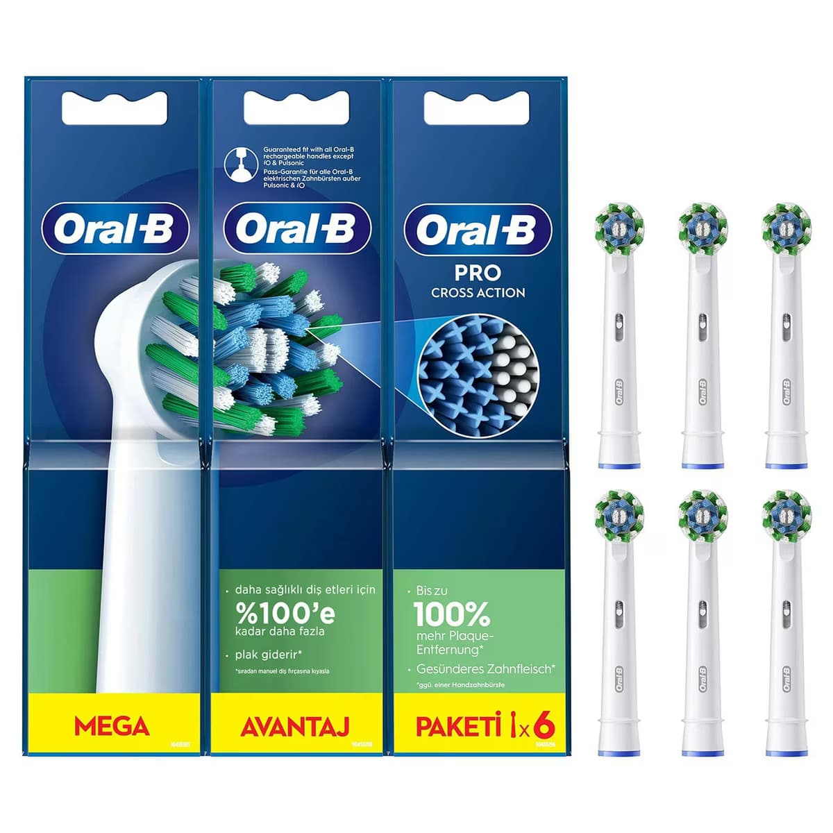 Oral-B Cross Action Yedek Başlık 6'lı 2