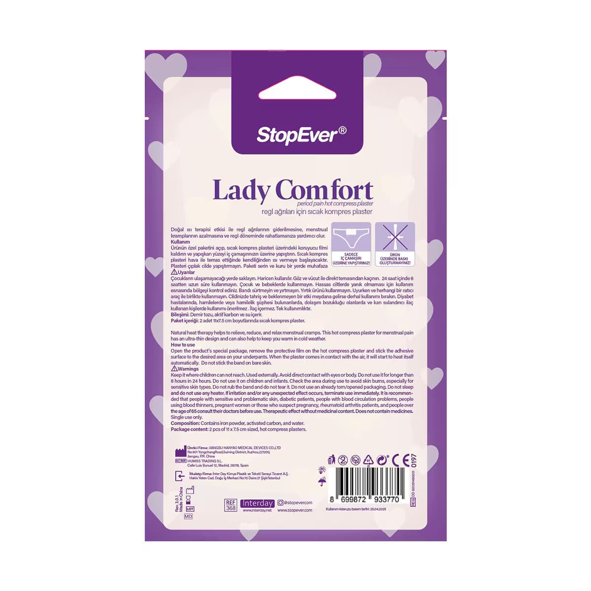 Stop Ever Lady Comfort Isıtıcı Ped 4