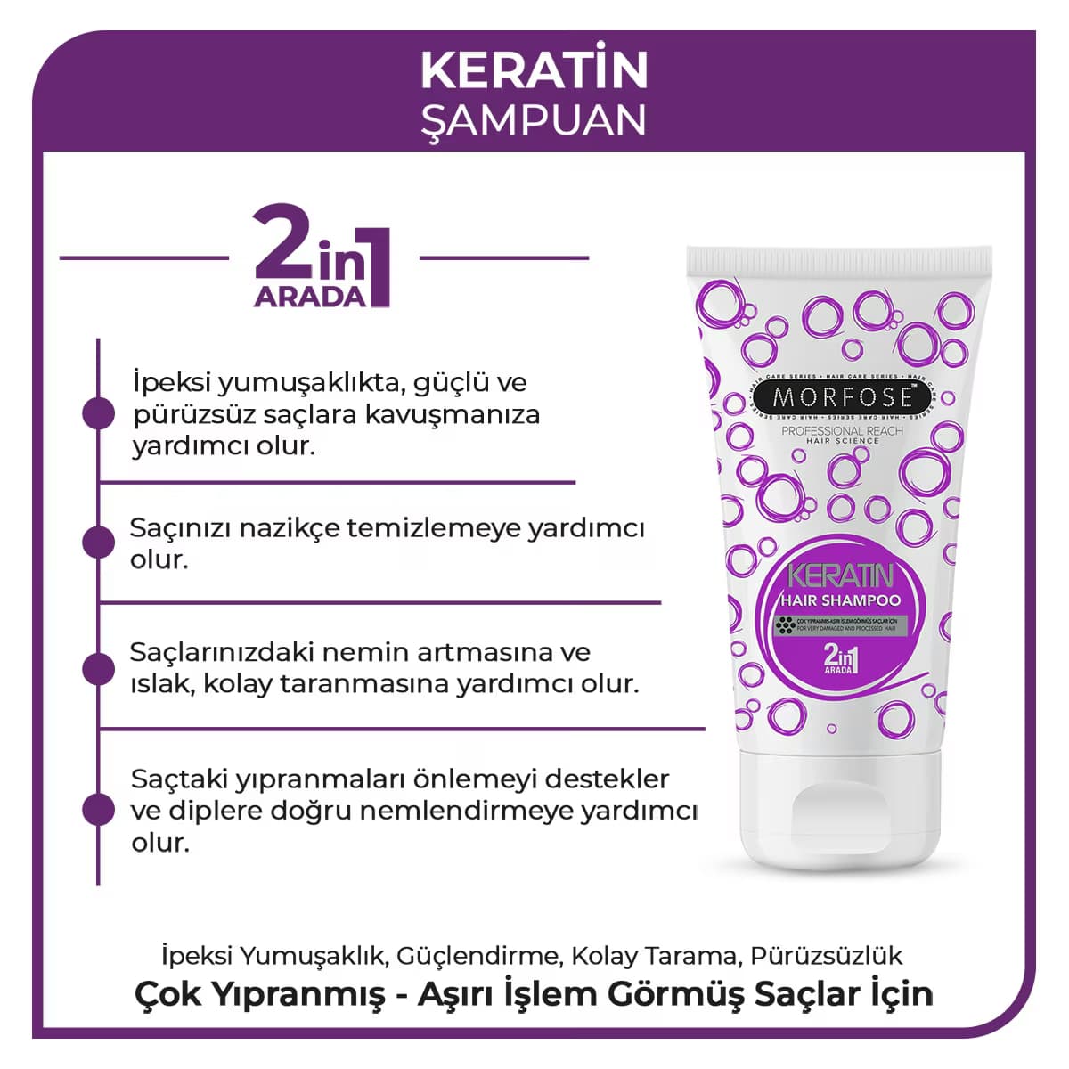 Morfose Keratin Şampuan 50 ml 3