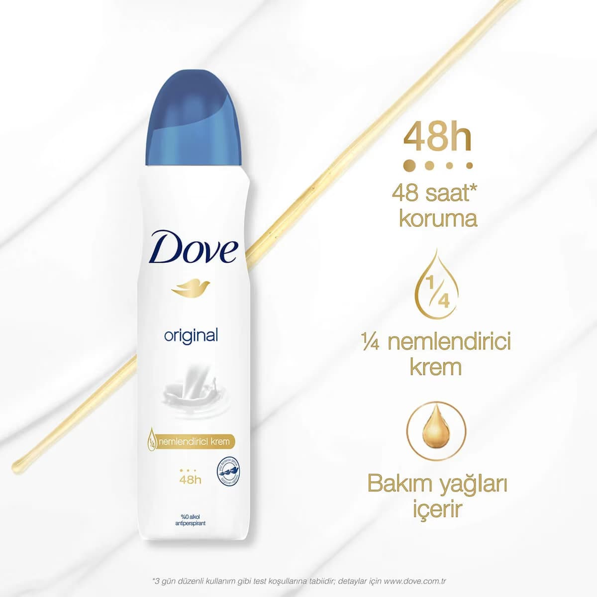Dove Kadın Sprey Deodorant Original 150 ml 3