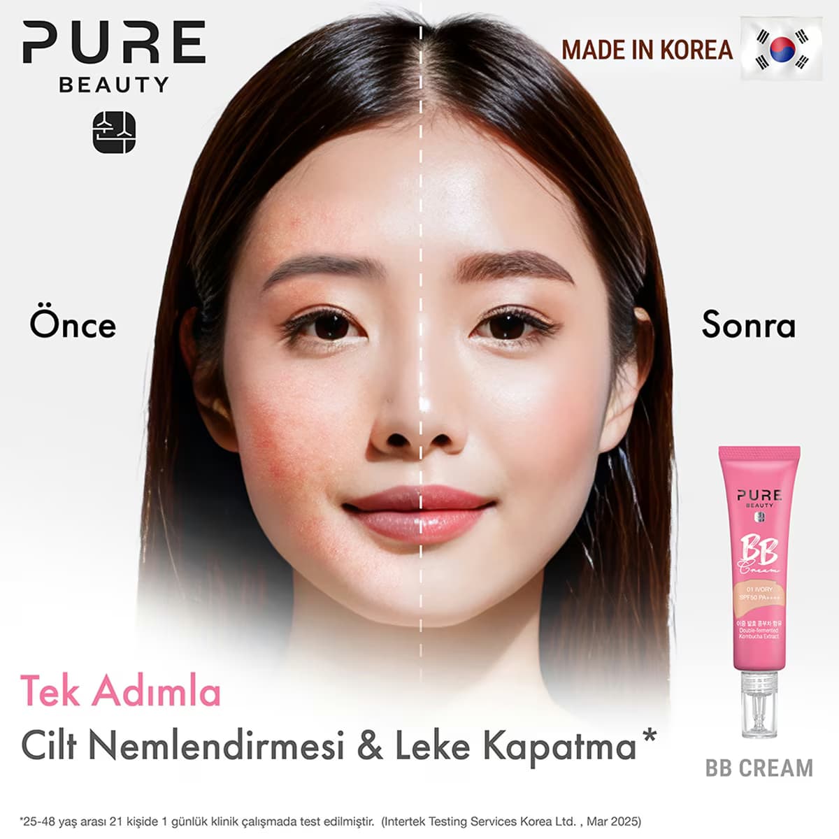 Pure Beauty BB Krem SPF50 PA++++ Ivory 30 ml 3