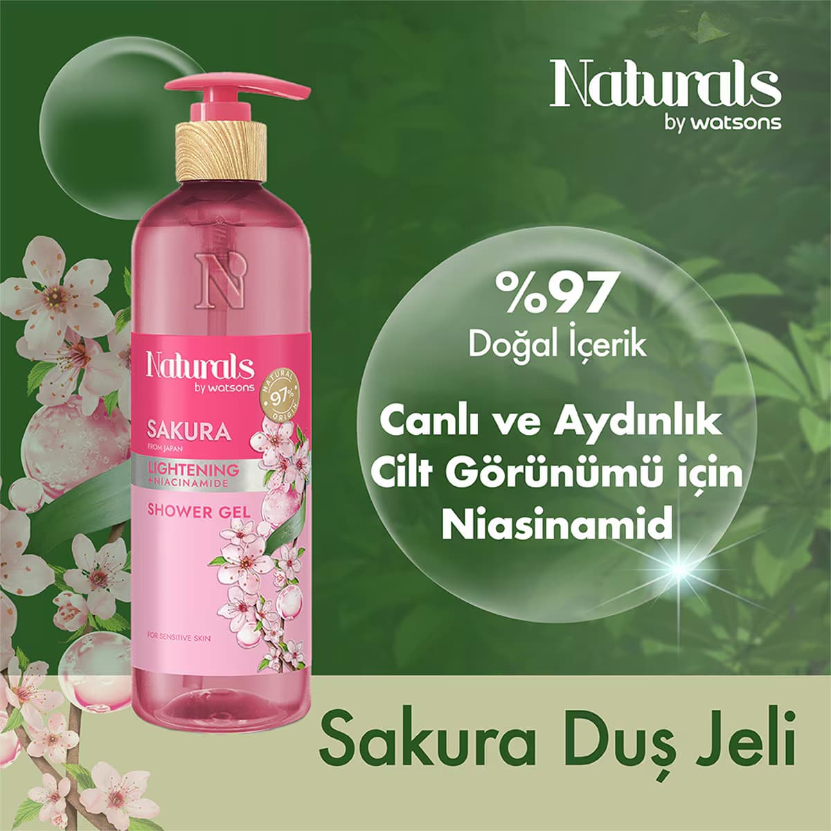 Naturals By Watsons Sakura Duş Jeli 490 ml 4