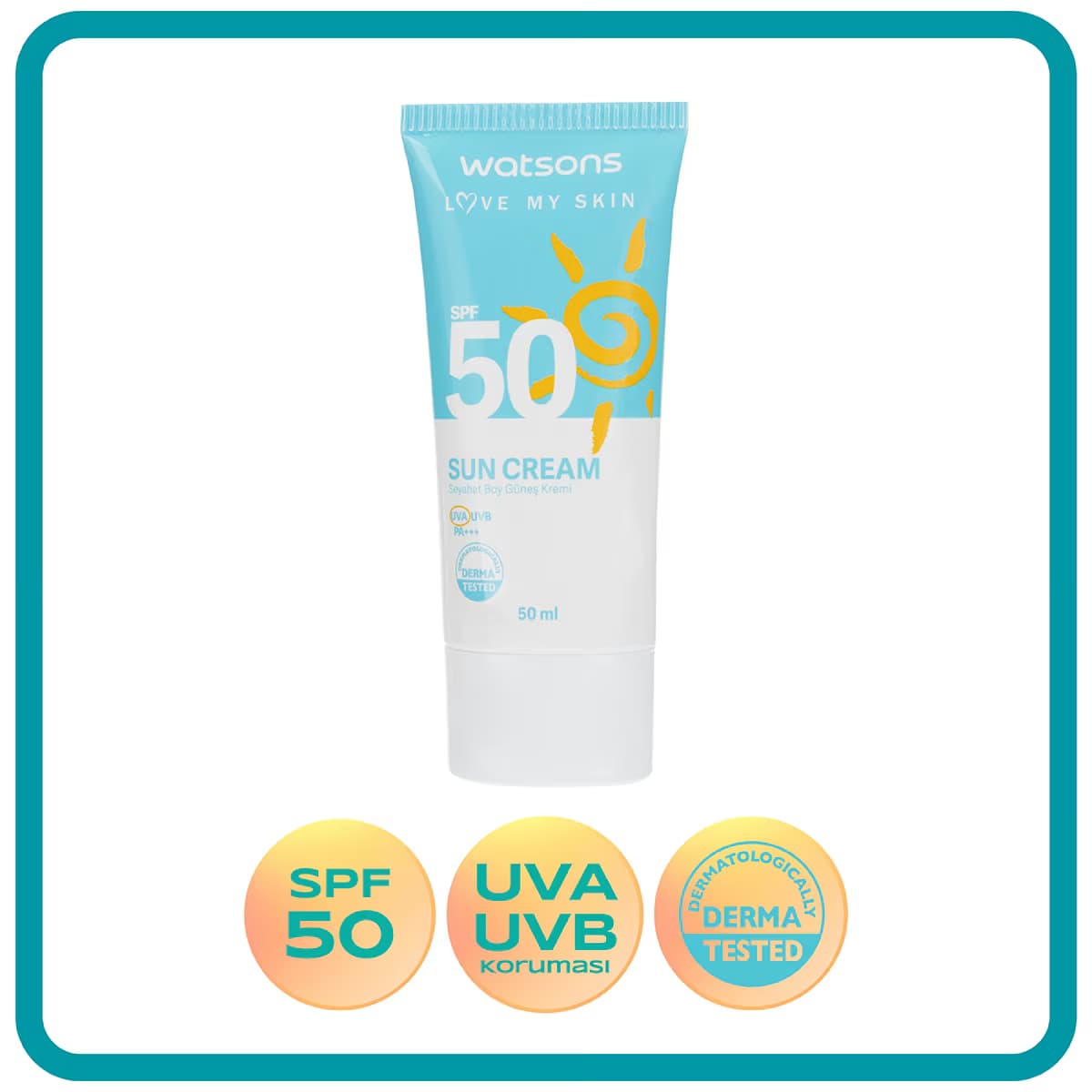 Watsons Sun Seyahat Boy Krem SPF50 50 ml 4
