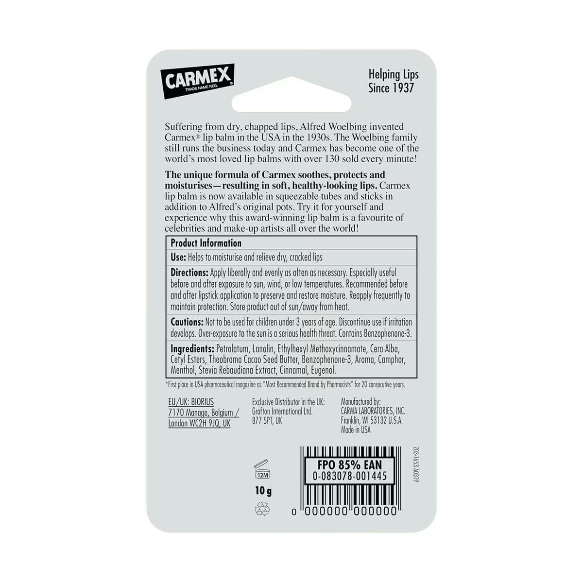 Carmex Vişne Dudak Balmı 10 gr 2