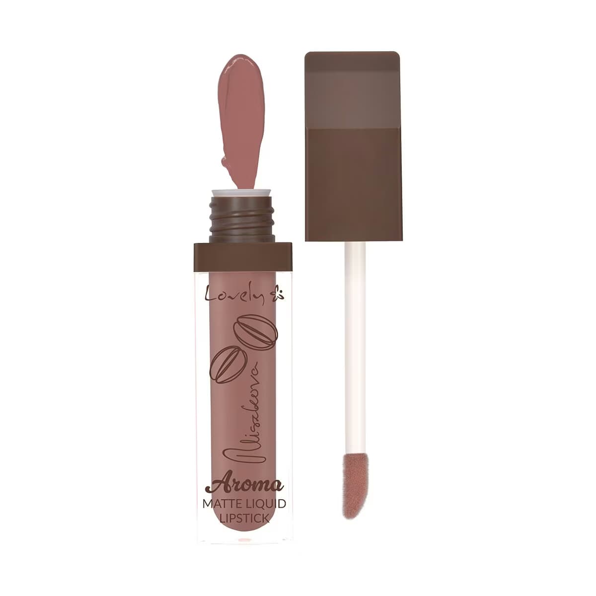 Lovely Aroma Mat Likit Lipstick 01 2