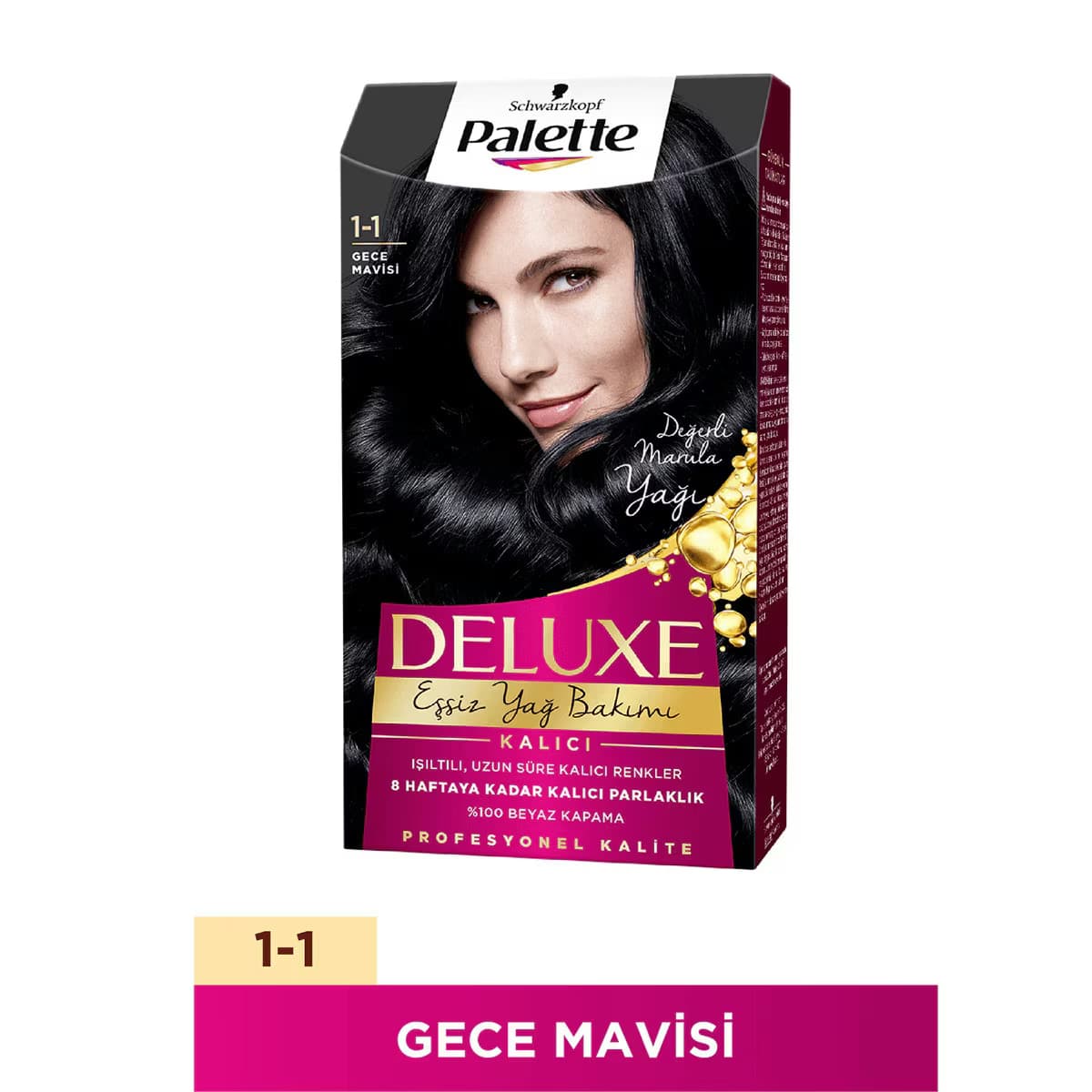 Palette Deluxe Saç Boyası 1-1 Gece Mavisi 4