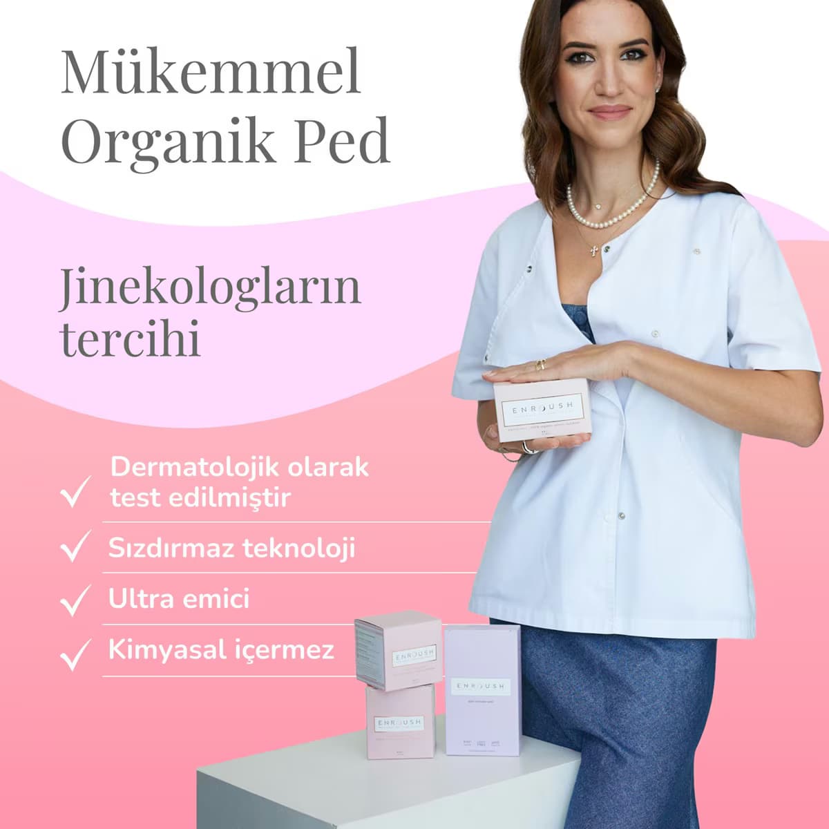 Enroush Organik Ped  Süper 10'lu 4