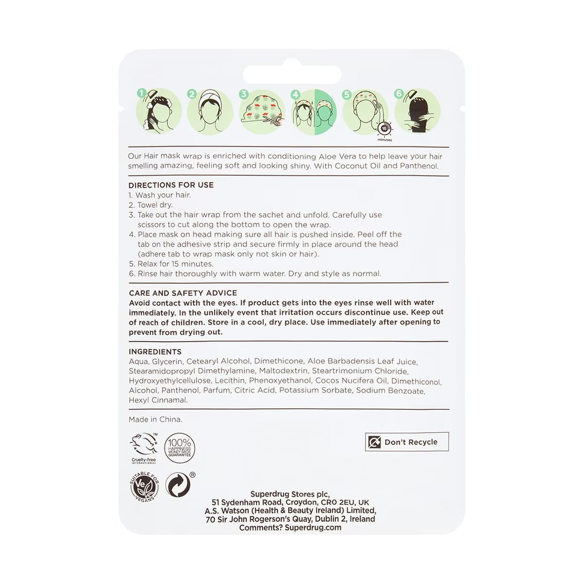 Superdrug Saç Maskesi Aloe Vera 2