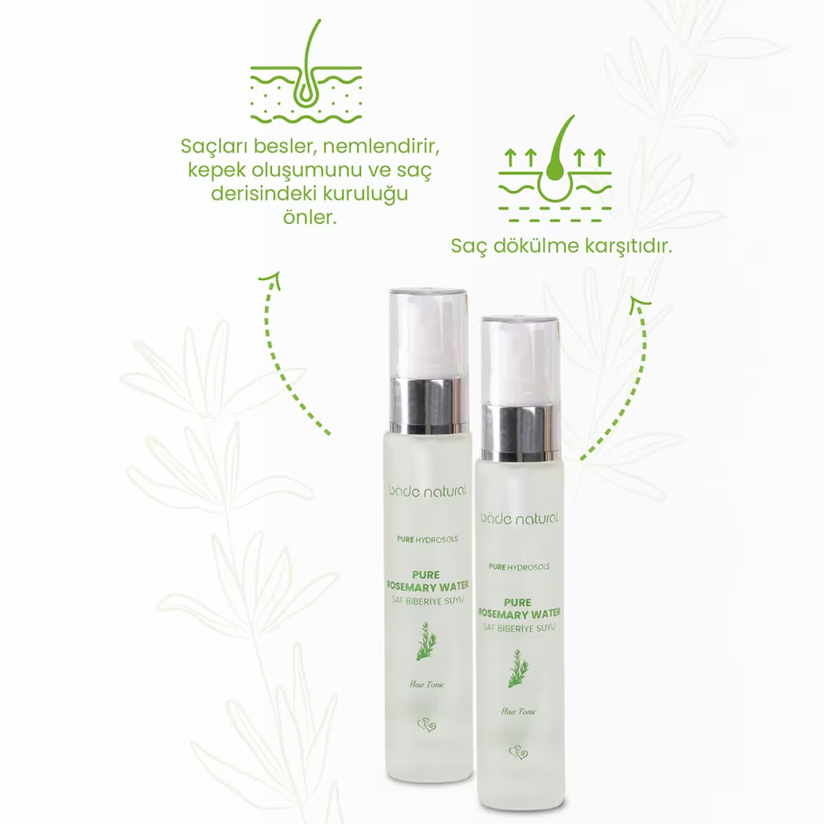 Bade Natural Saç Toniği Biberiye Suyu 30 ml 4