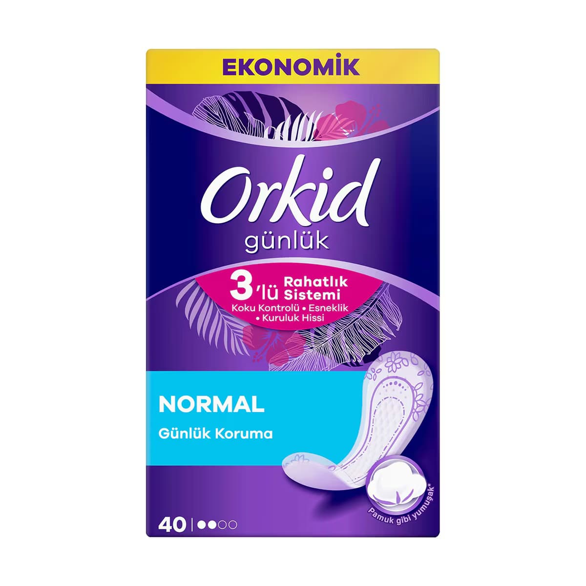 Orkid Günlük Ped Eko Normal 40 Adet 2