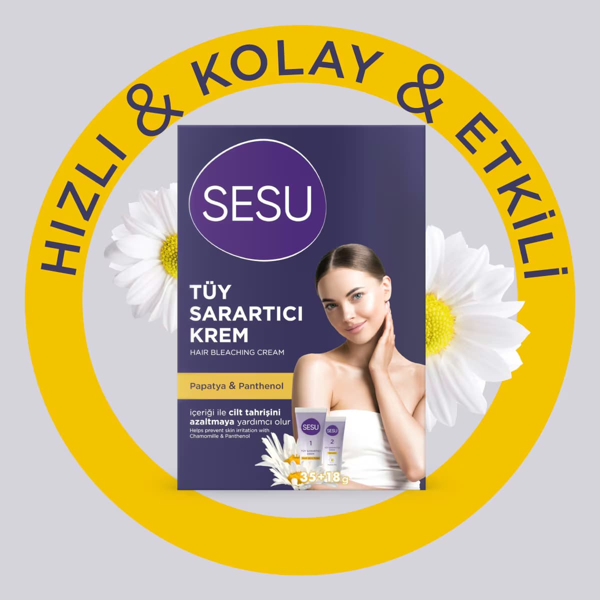Sesu Tüy Sarartıcı Krem 35+18 gr 2