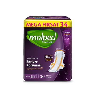 Molped Supernight Ped Uzun 34 Adet