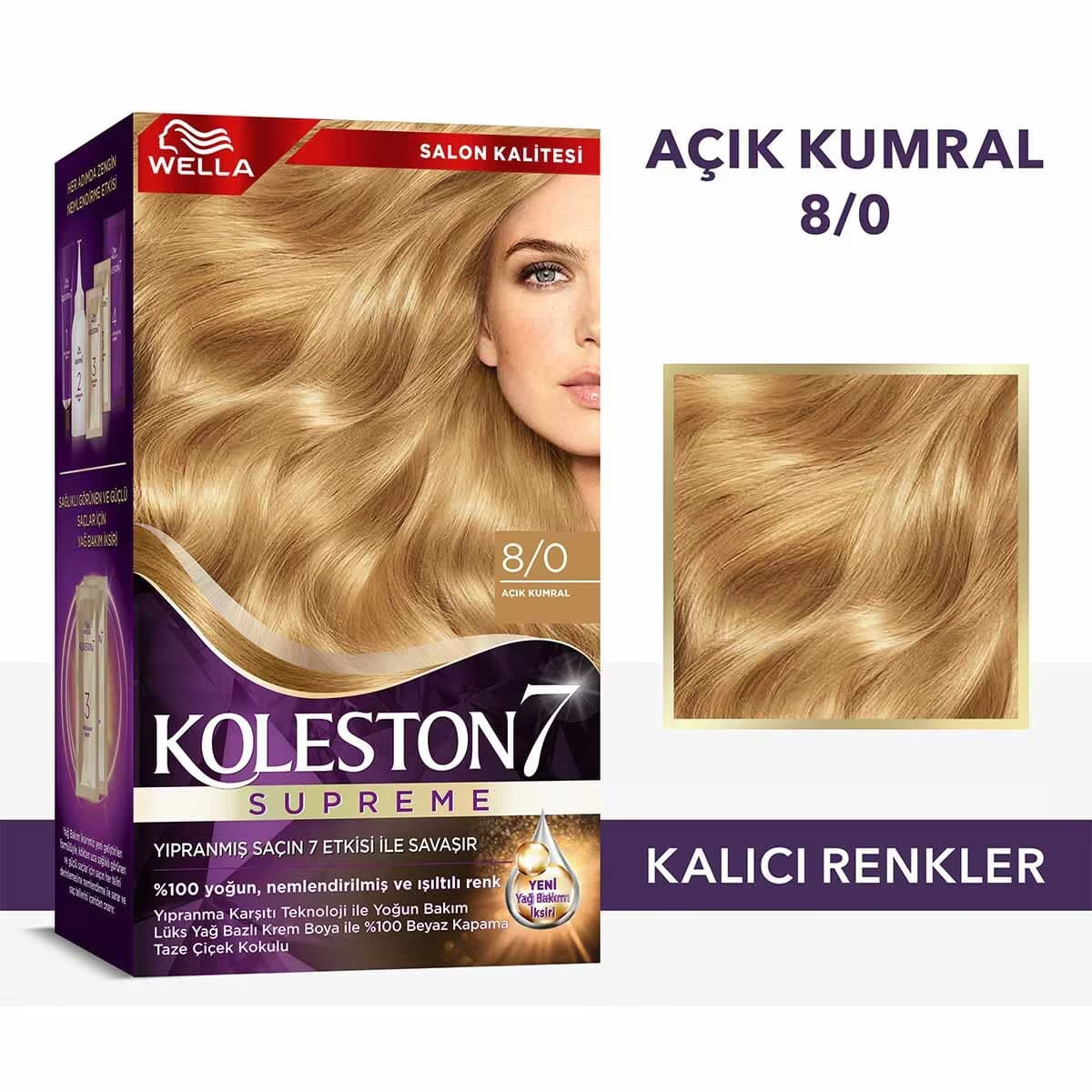 Wella Koleston Kit Saç Boyası Açık Kumral 8/0 2