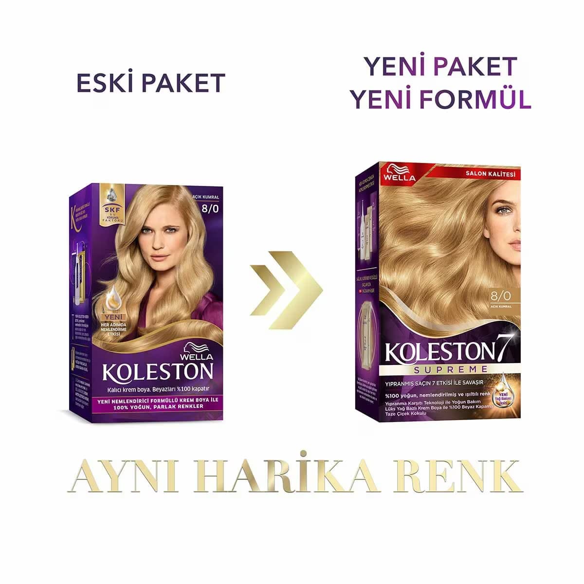 Wella Koleston Kit Saç Boyası Açık Kumral 8/0 3