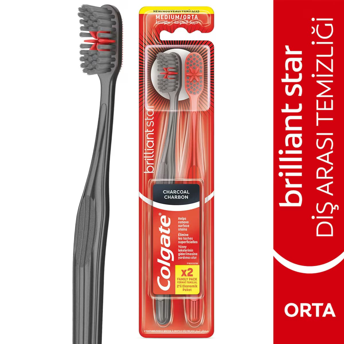 Colgate Brilliant Black 1+1 Diş Fırçası 4