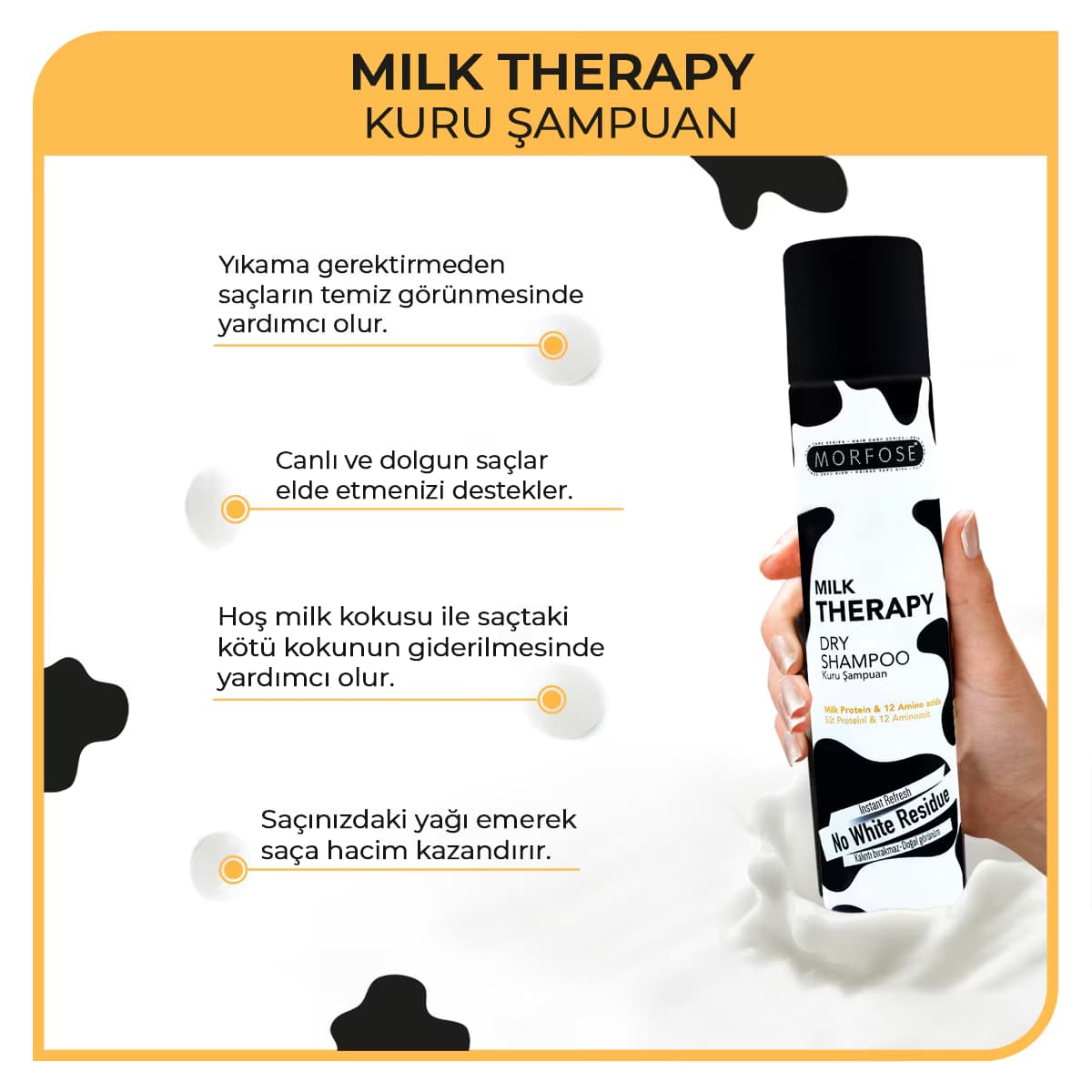 Morfose Milk Therapy Kuru Şampuan 200 ml 3