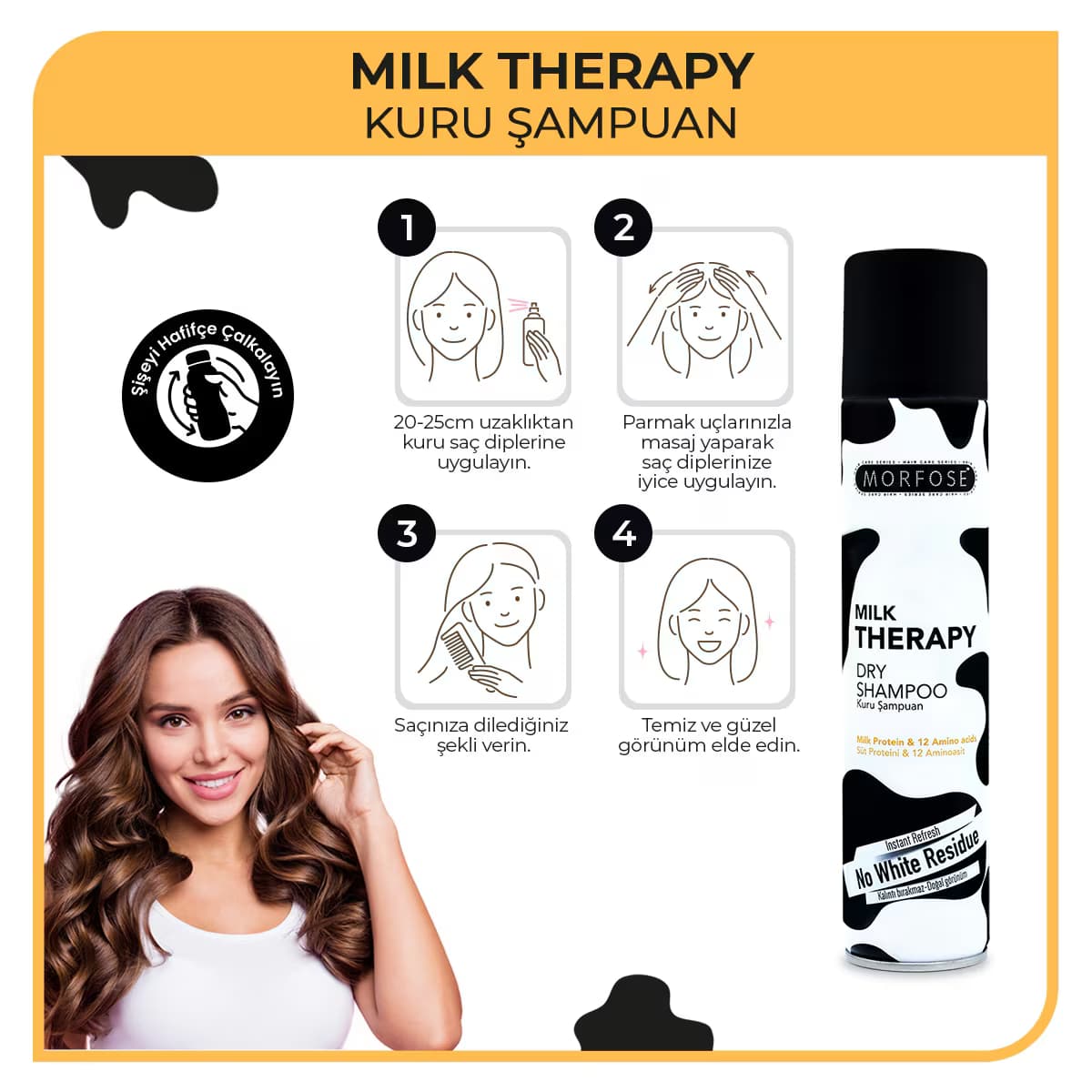 Morfose Milk Therapy Kuru Şampuan 200 ml 4