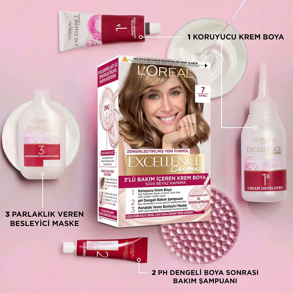 L'Oreal Paris Excellence Kumral Saç Boyası 7 5