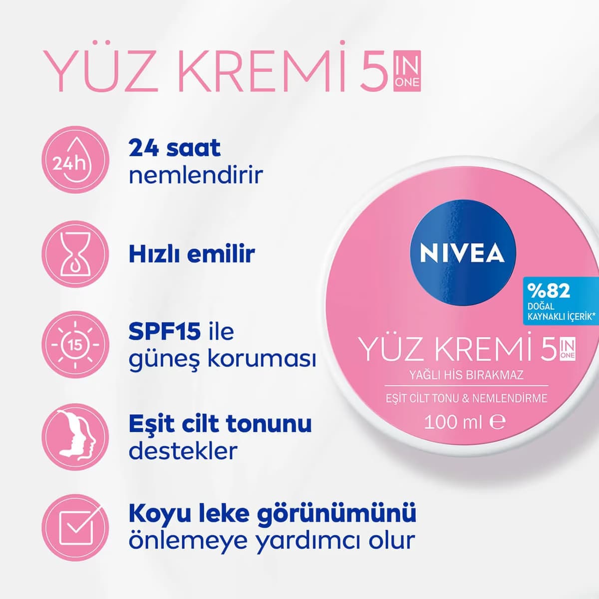 Nivea Yüz Kremi Cilt Tonu Eşitleyici 100 ml 4