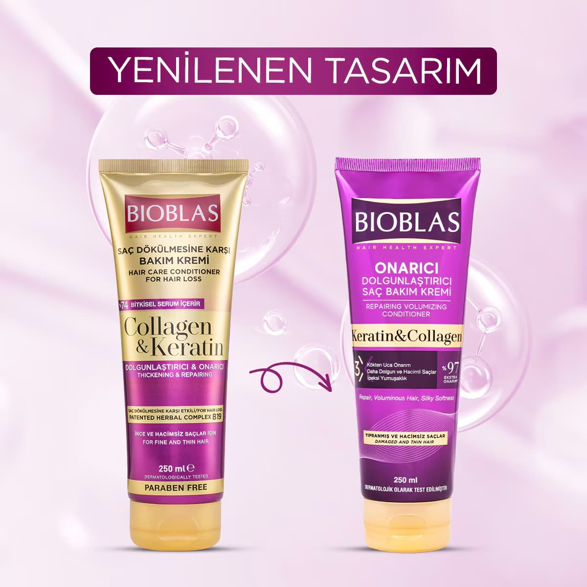 Bioblas Saç Kremi Kolajen&Keratin 250 ml 3