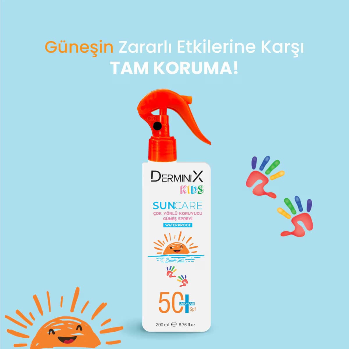 Derminix Çocuk Güneş Kremi Spf50 200 ml 2
