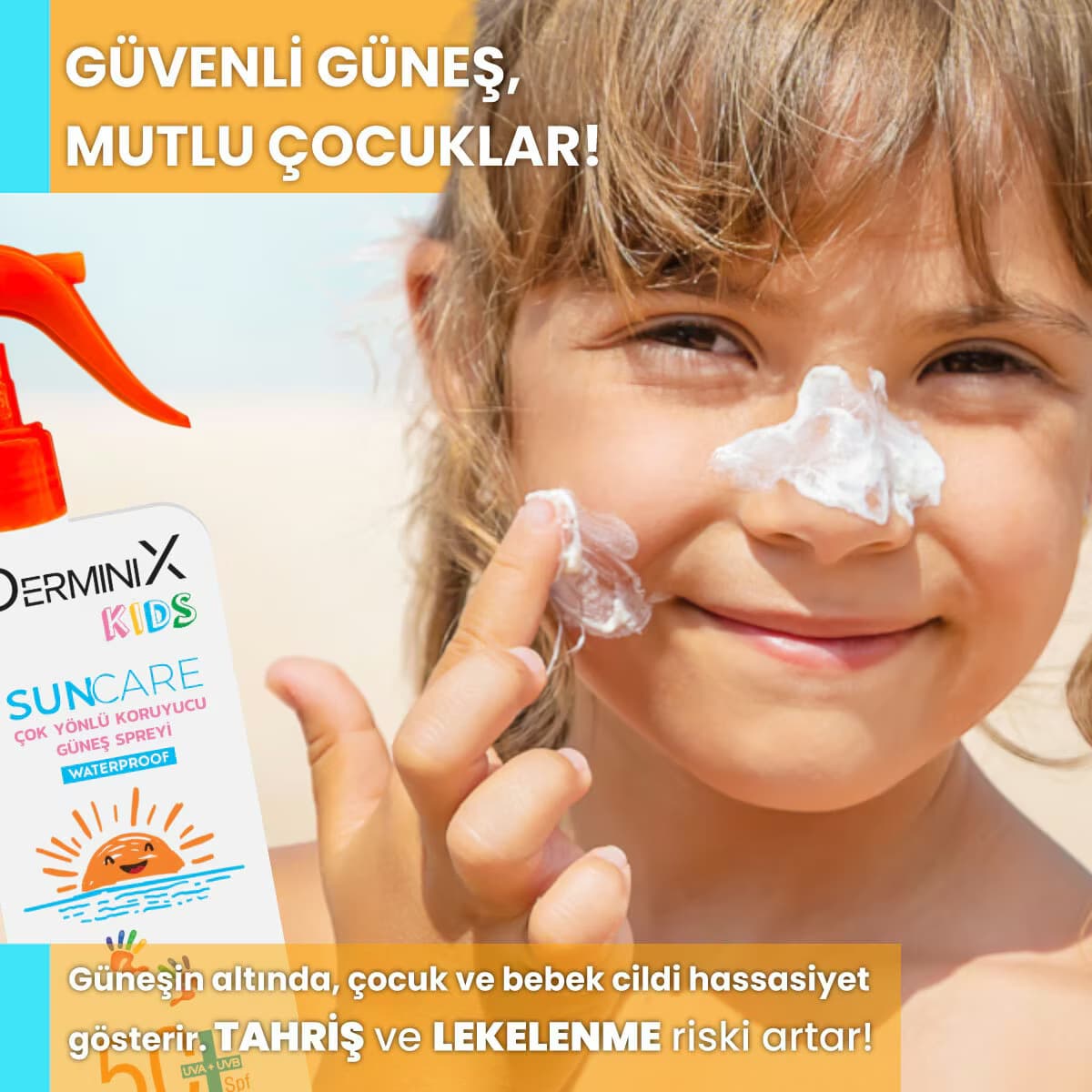 Derminix Çocuk Güneş Kremi Spf50 200 ml 3