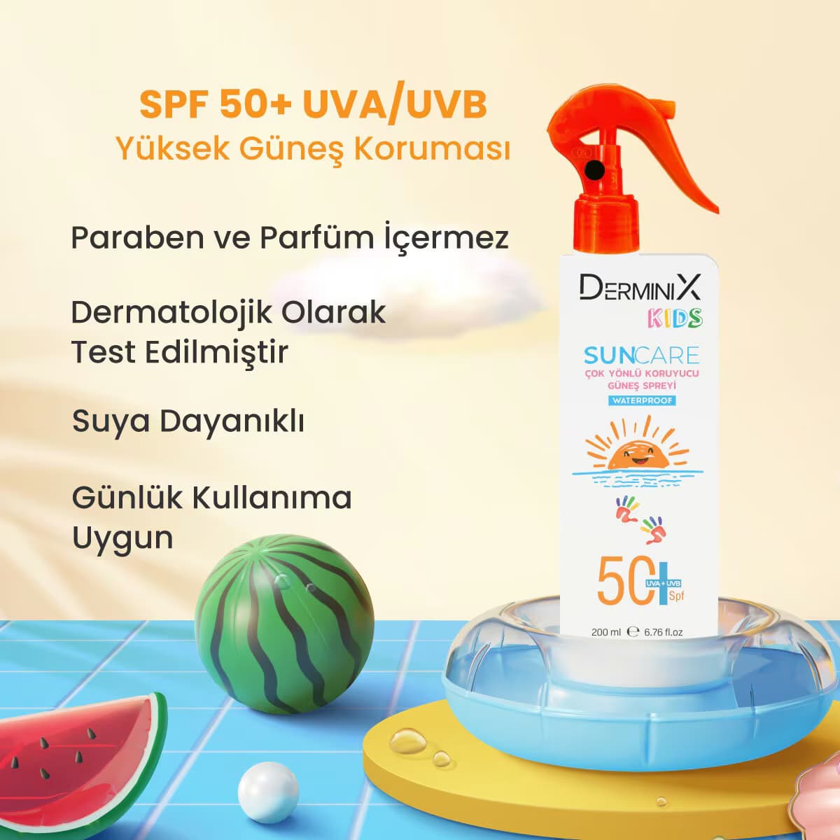 Derminix Çocuk Güneş Kremi Spf50 200 ml 4