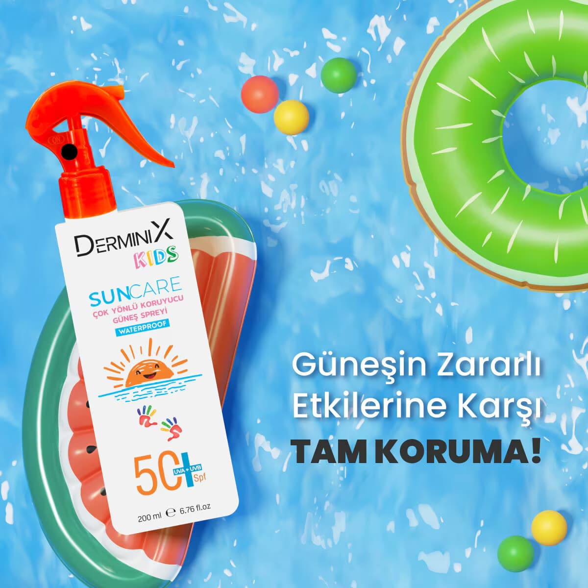 Derminix Çocuk Güneş Kremi Spf50 200 ml 5