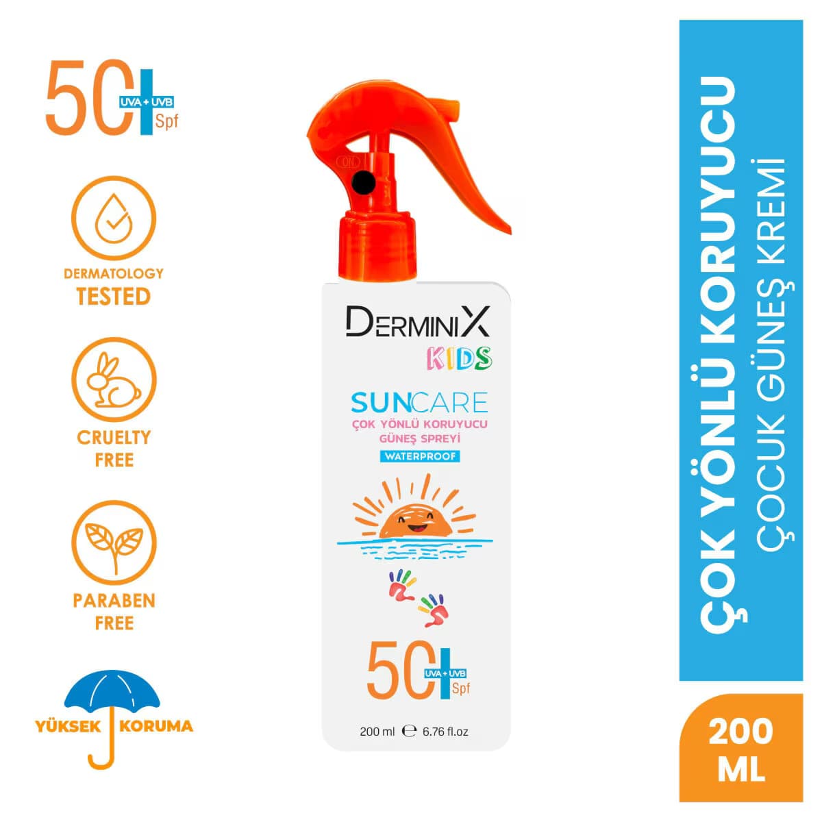 Derminix Çocuk Güneş Kremi Spf50 200 ml