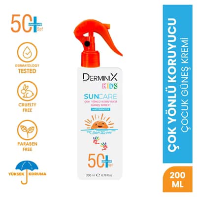 Derminix Çocuk Güneş Kremi Spf50 200 ml
