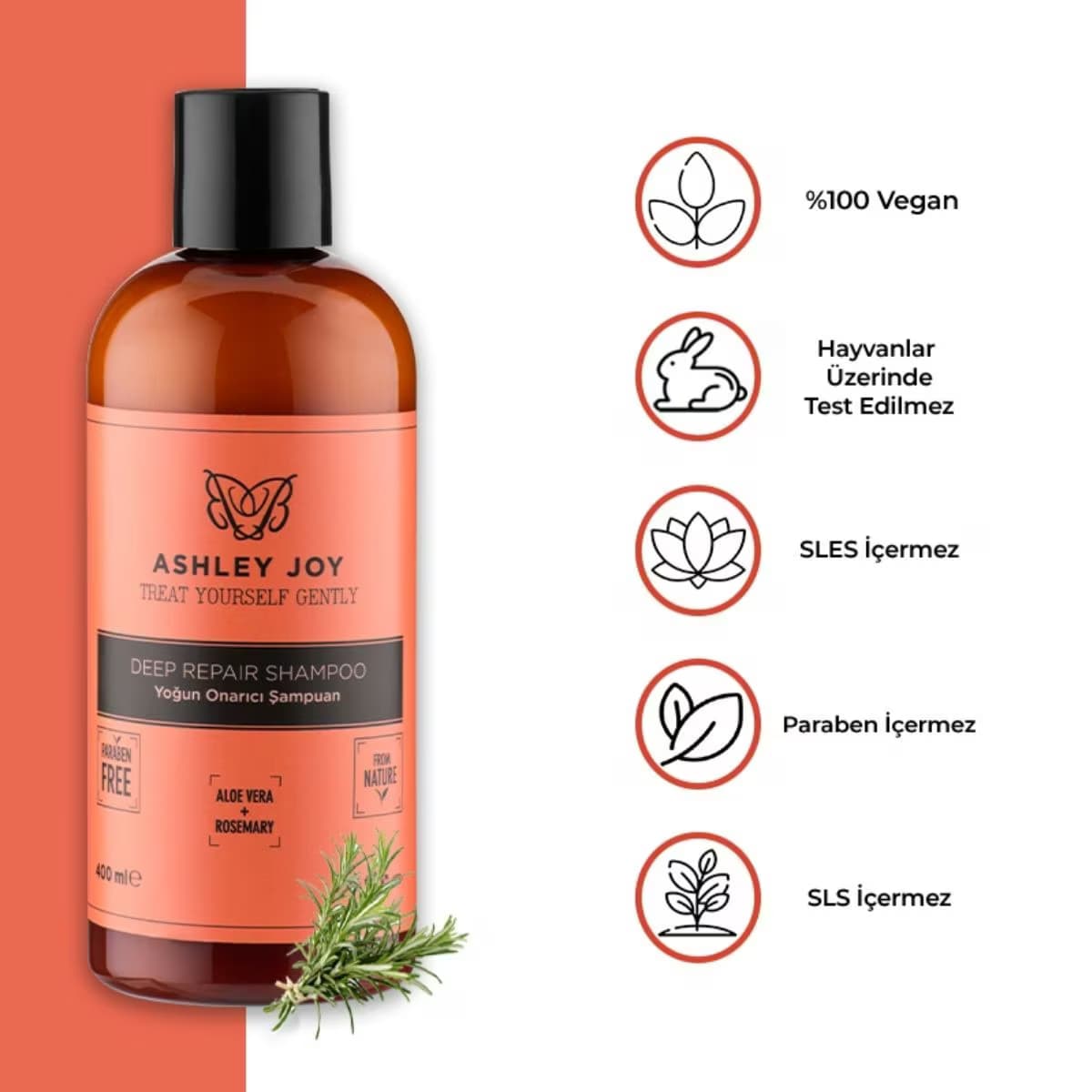 Ashley Joy Yoğun Onarıcı Şampuan 400 ml 3
