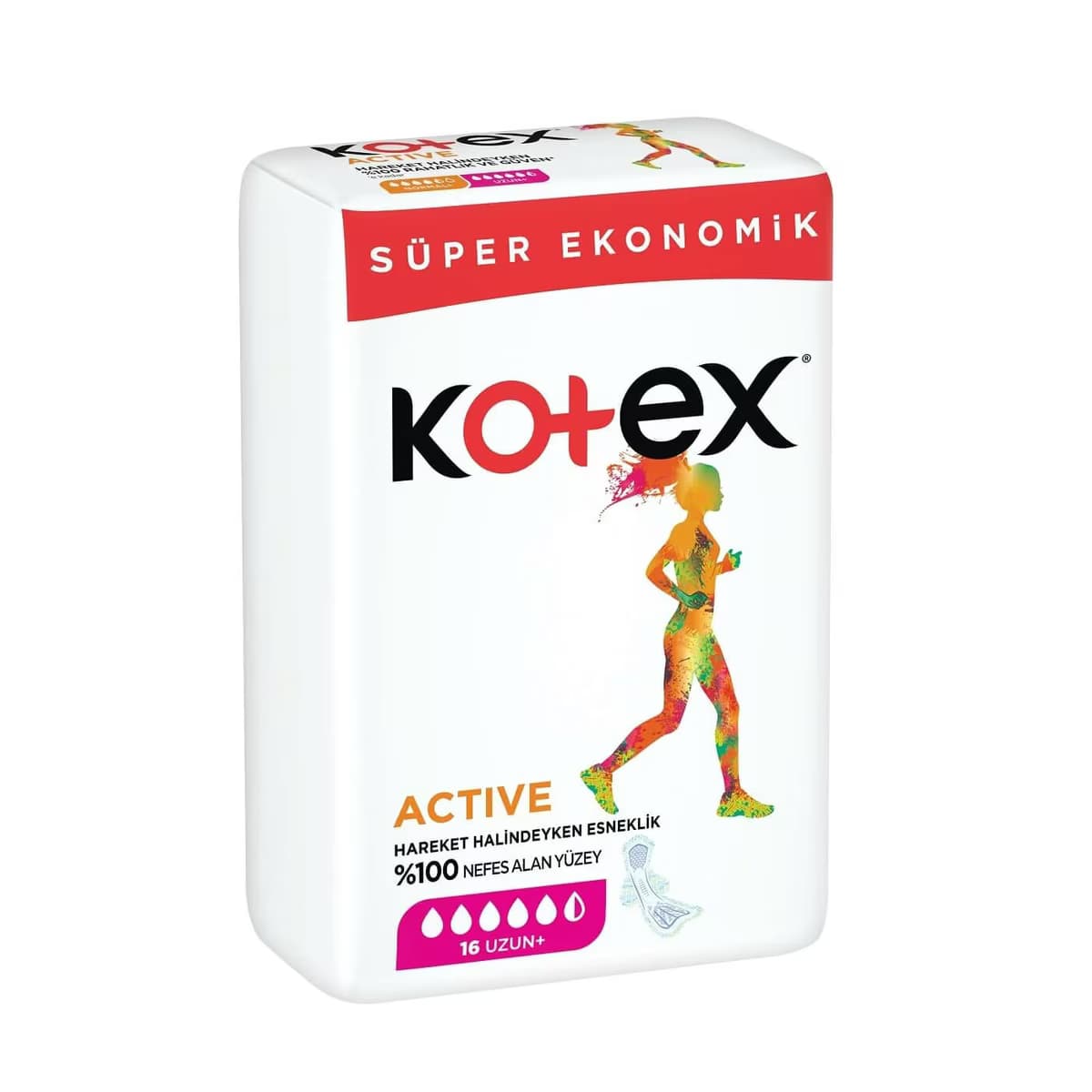Kotex Hijyenik Ped Active Uzun 16'lı 2