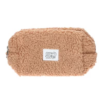Miine Makyaj Çantası Peluş Kahverengi