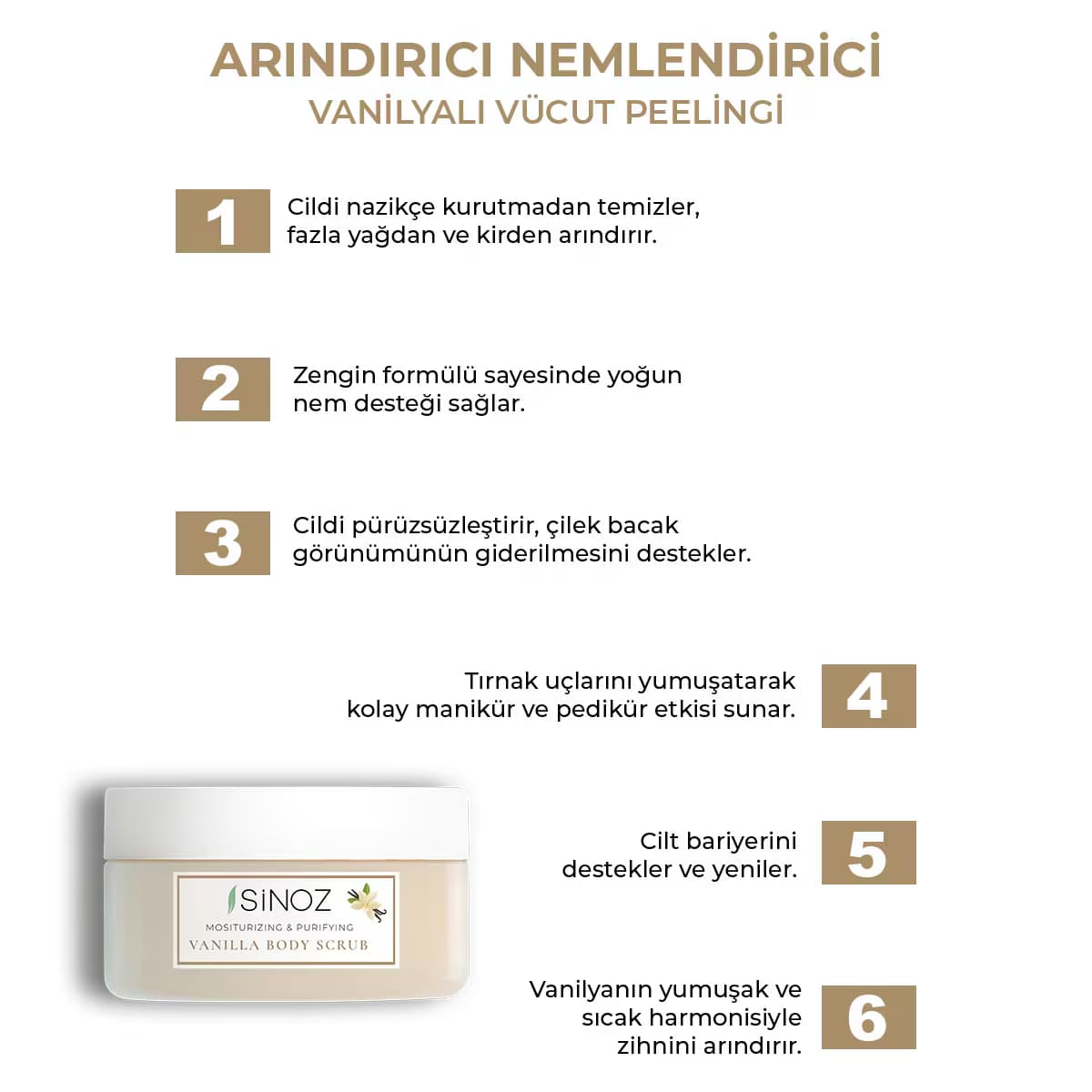 Sinoz Vanilya Vücut Peelingi 300 ml 2