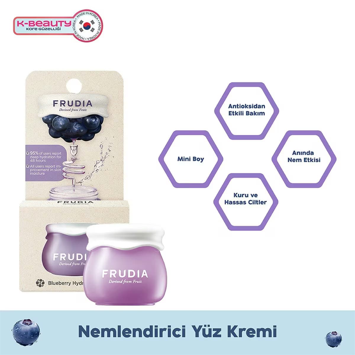 Frudia Blueberry Nemlendirici Mini Krem 10 g