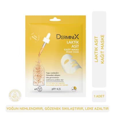 Derminix Laktik Asit Kağıt Maske 1S