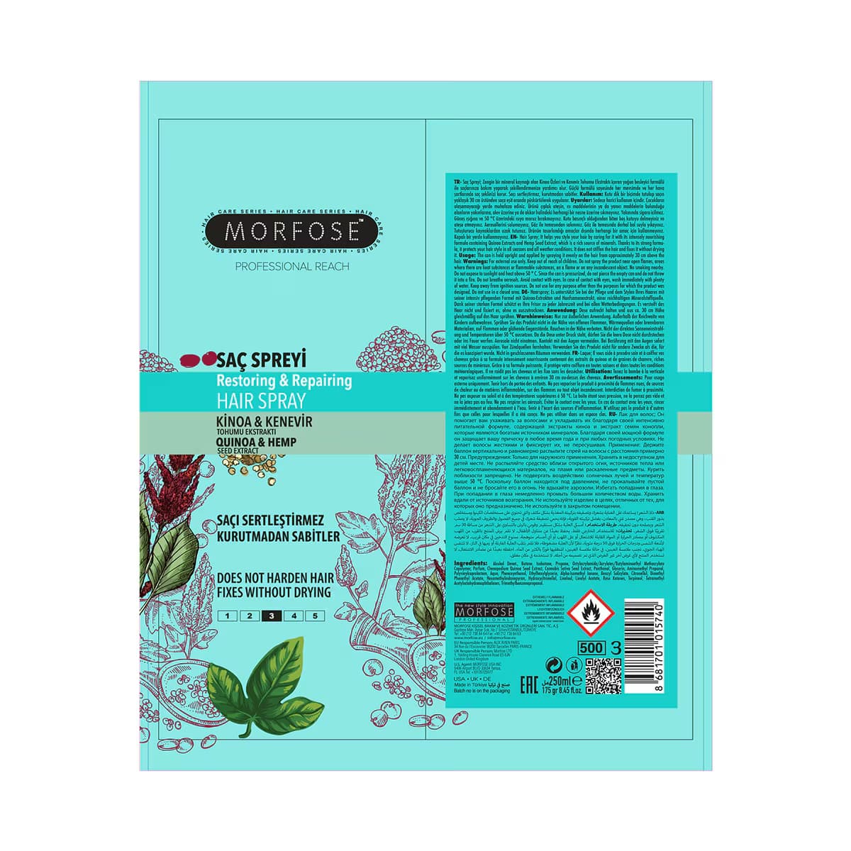 Morfose Saç Spreyi Kinoa&Kenevir 250 ml 5