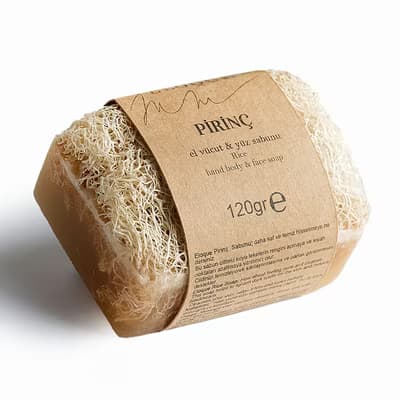 Eloque Pirinç Doğal Kabak Lifli Sabun 120 g